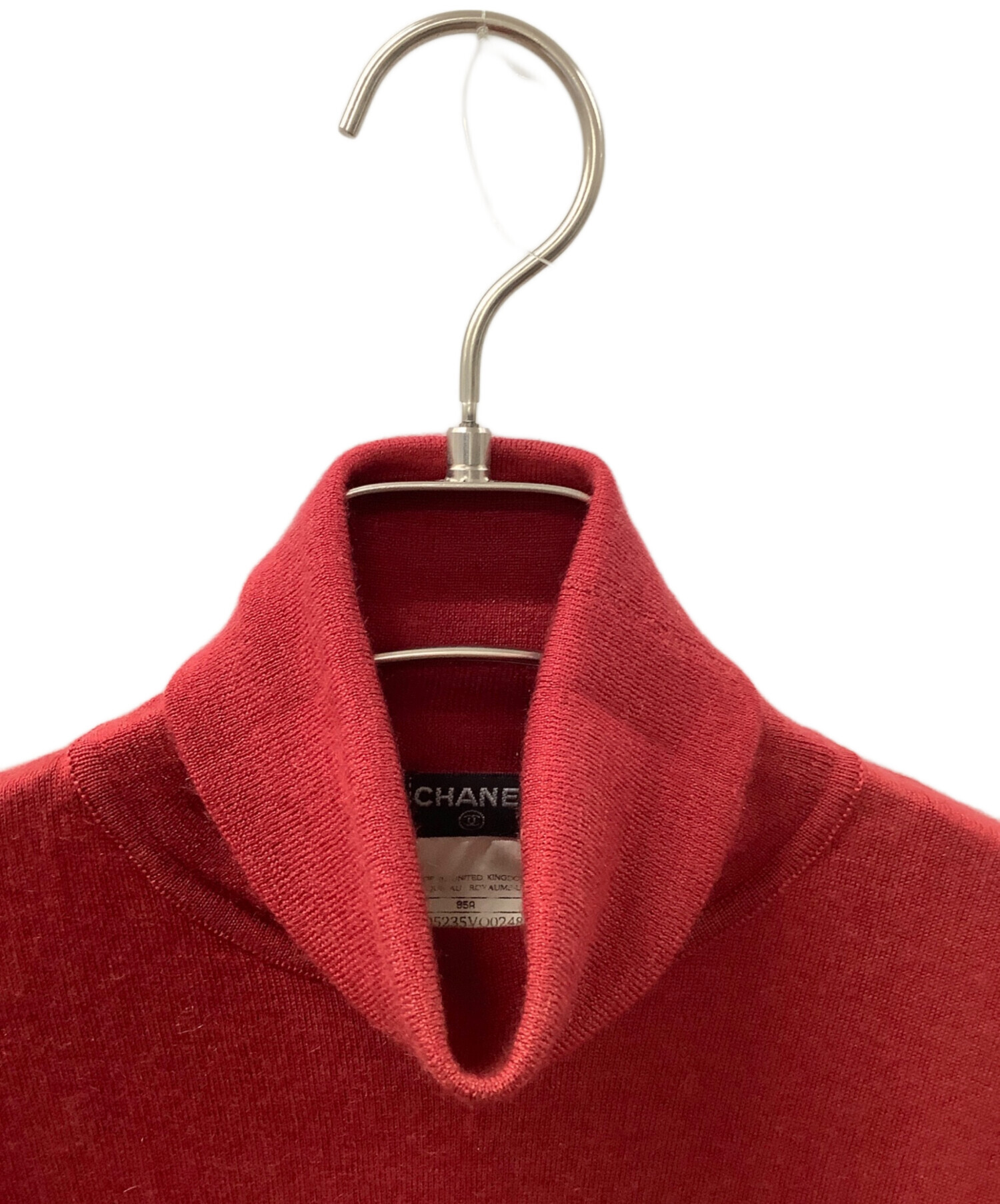 CHANEL シャネル 赤 タートルネック セーター 中古・古着通販】CHANEL (シャネル) タートルネックニット レッド