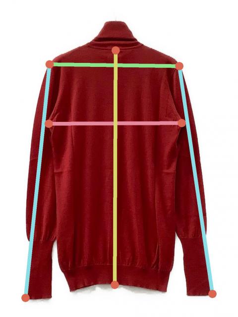 CHANEL シャネル 赤 タートルネック セーター 中古・古着通販】CHANEL (シャネル) タートルネックニット レッド
