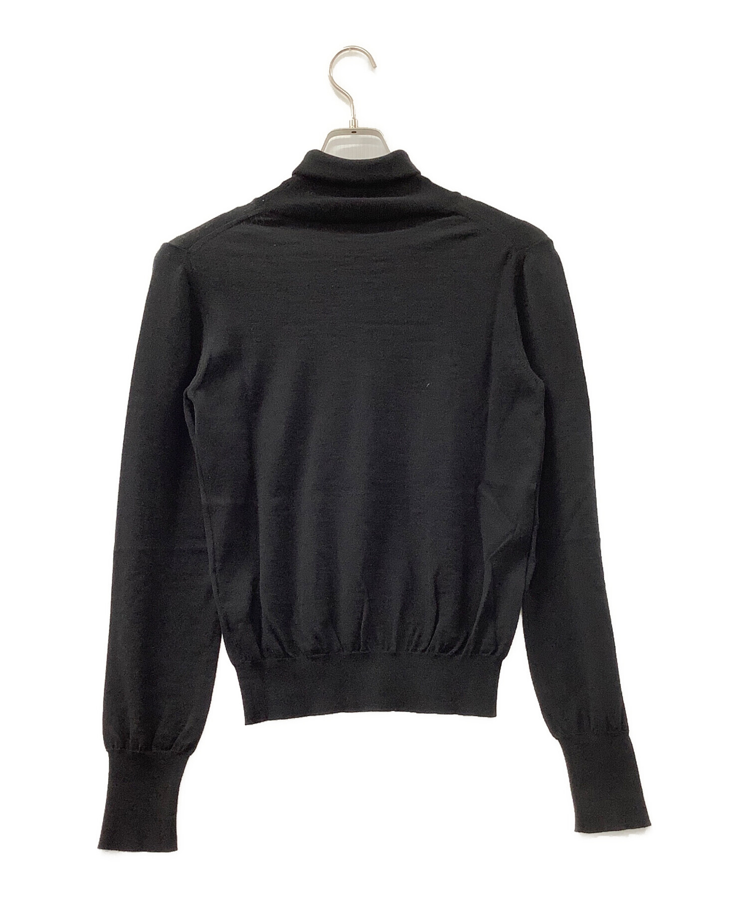 エルメス カシミヤ100％ Vネック ニット イタリア製 ダークグレー L 