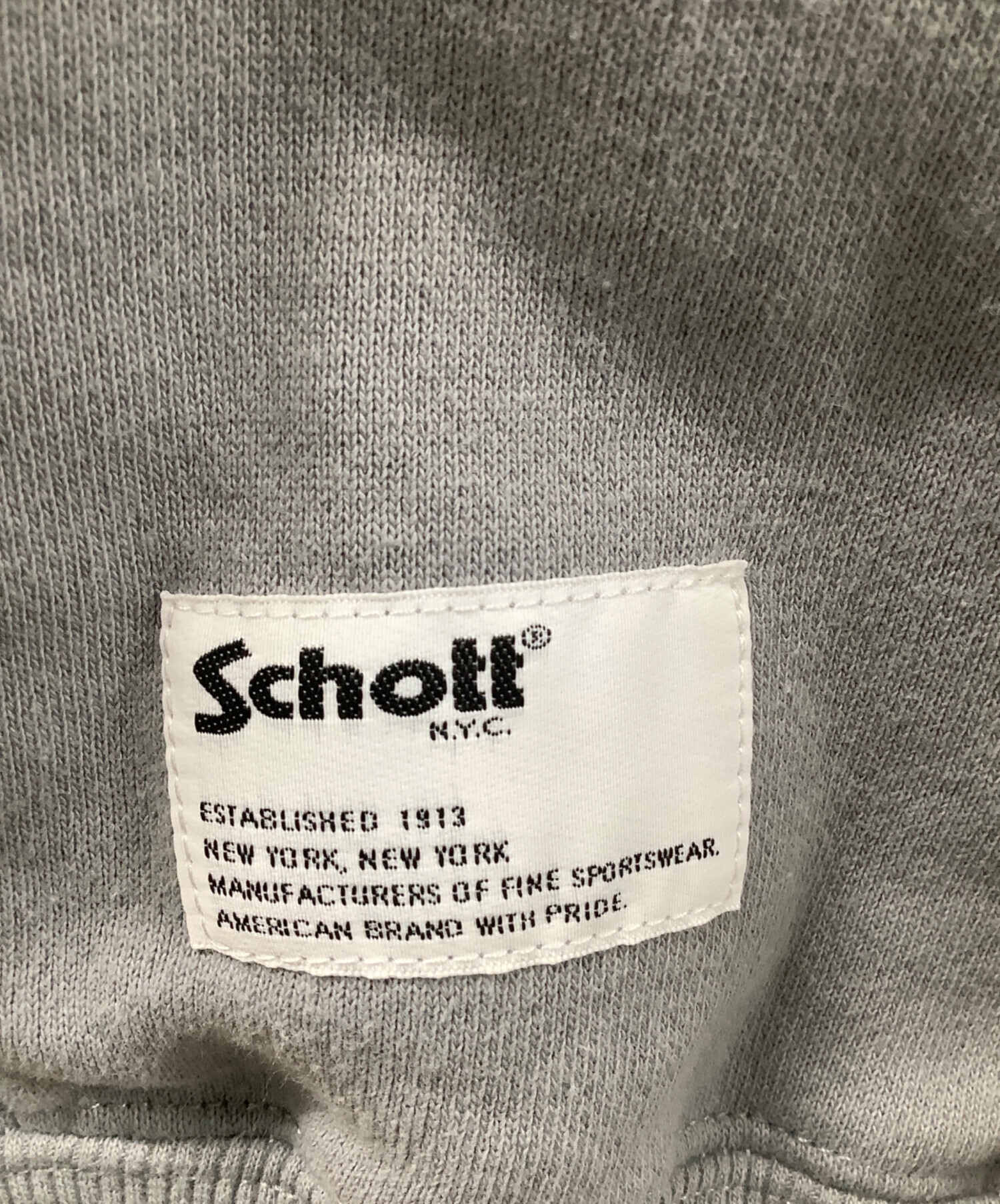 中古・古着通販】Schott (ショット) プルオーバーパーカー グレー 