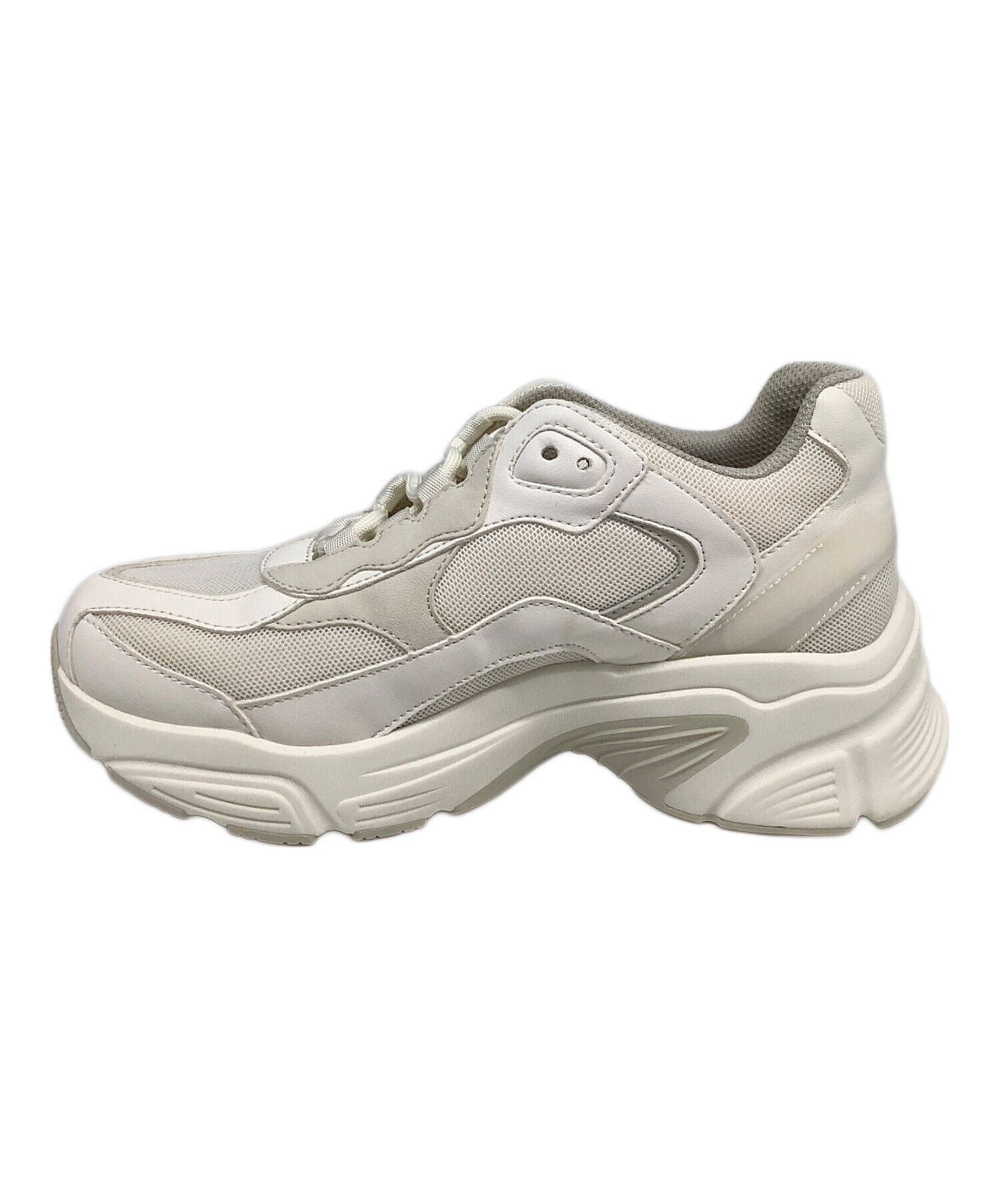 【emmi atelier】メッシュダットスニーカー 24.0 WHT 靴