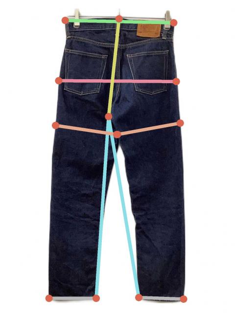中古・古着通販】BONCOURA (ボンクラ) デニムパンツ インディゴ サイズ 中古・古着通販】BONCOURA (ボンクラ) デニムパンツ インディゴ サイズ
