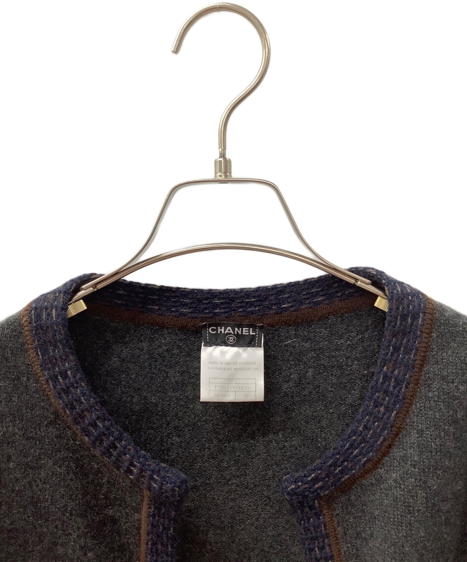 中古・古着通販】CHANEL (シャネル) 薄手カーディガン グレー サイズ