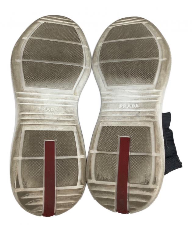 中古・古着通販】PRADA (プラダ) ソックススニーカー グレー サイズ:37