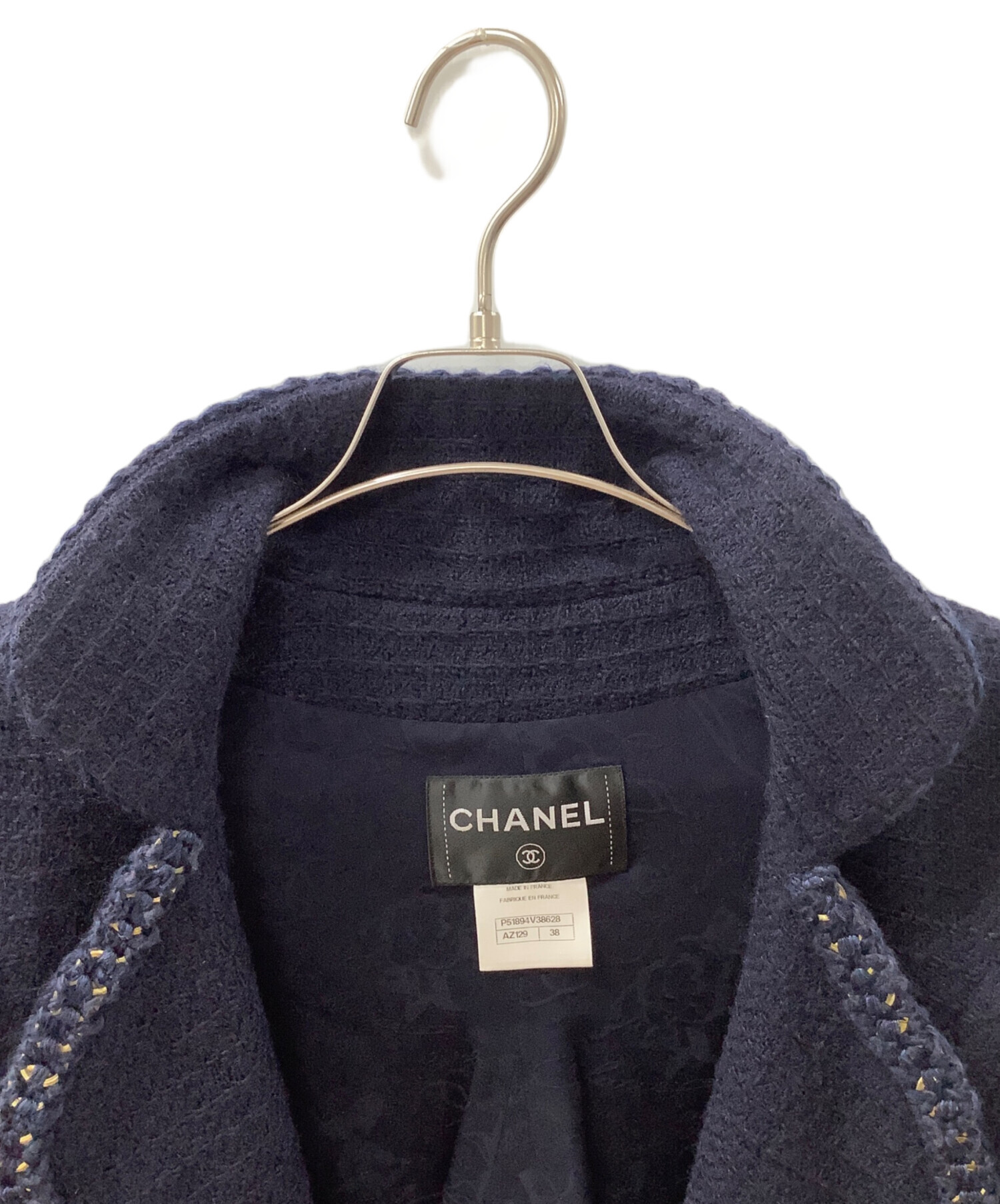 中古・古着通販】CHANEL (シャネル) ツイードジャケット ネイビー