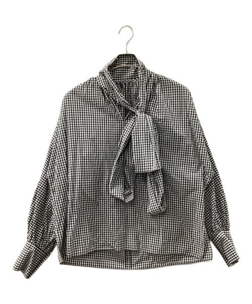 【未使用タグ付き】WhimGazette シアーボウタイ チェック ブラウス ⭐︎完売品⭐︎ Whim Gazette シアーチェックボウタイブラウス