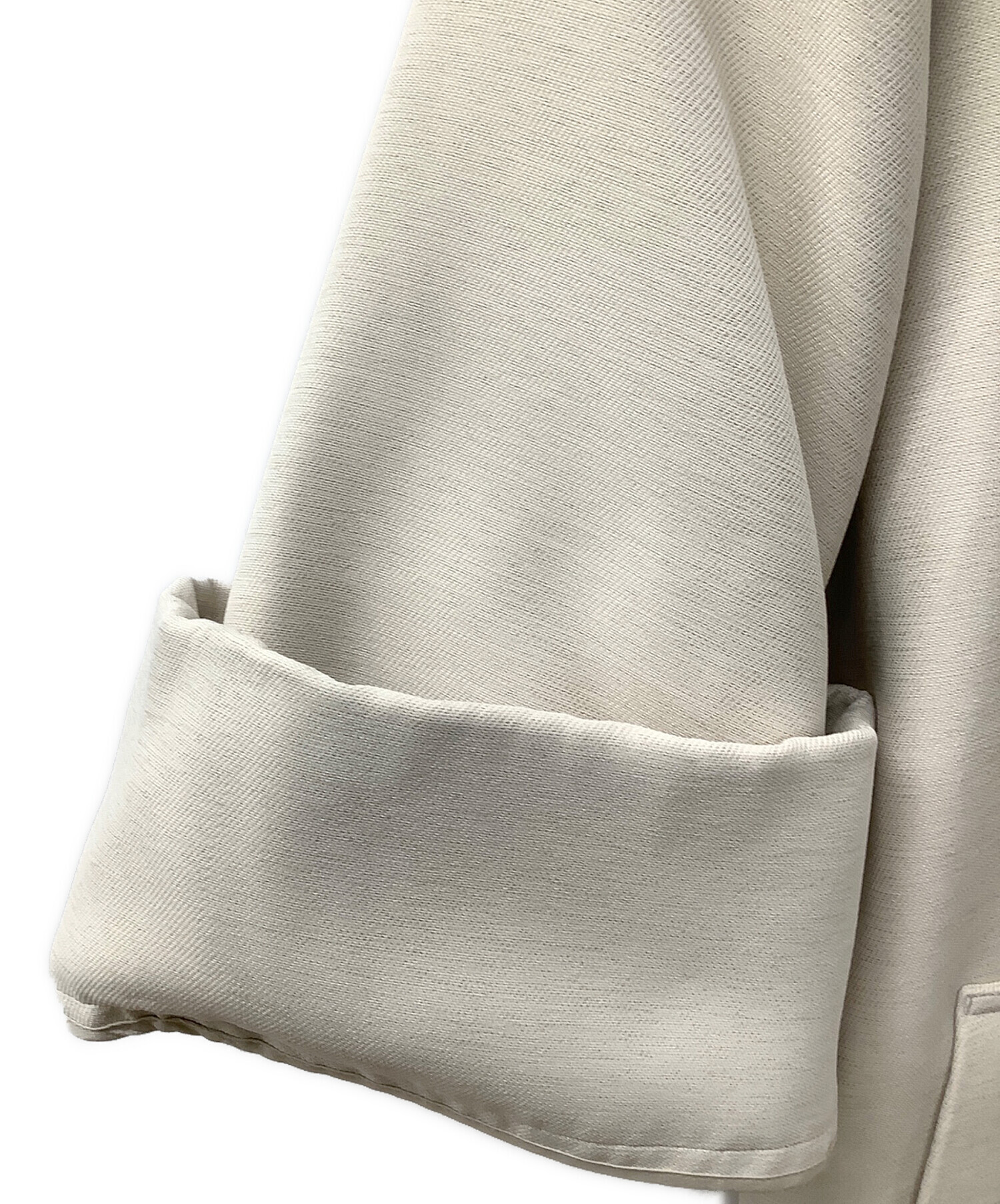 Noble ノーブル ガウンコート ベージュ Noble（ノーブル）の「トリプルクロスガウンコート◇（ノーカラー