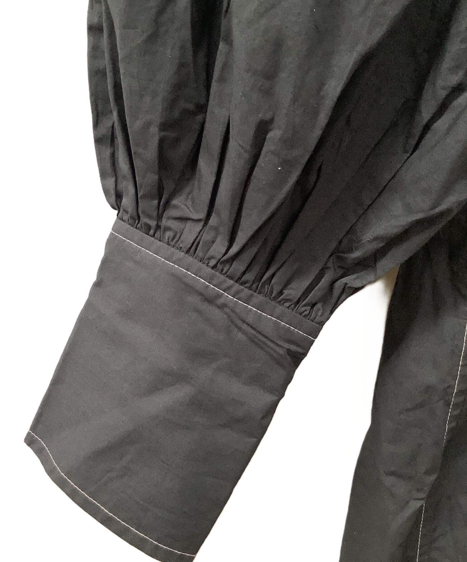 中古・古着通販】GANNI (ガニー) 長袖ワンピース ブラック サイズ:34