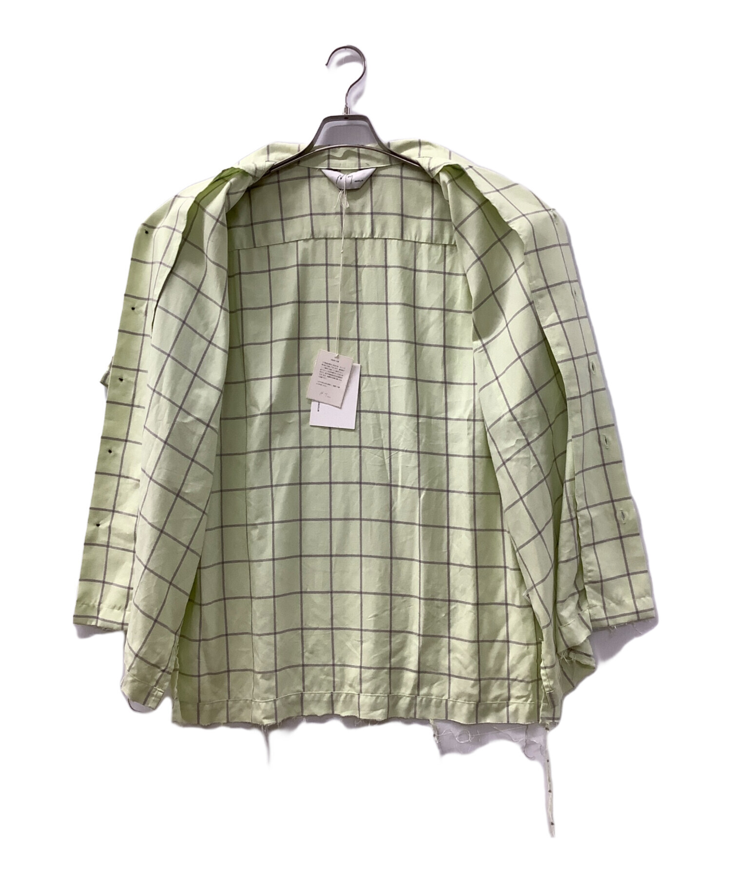 中古・古着通販】ANCELLM (アンセルム) レーヨンチェックオープン