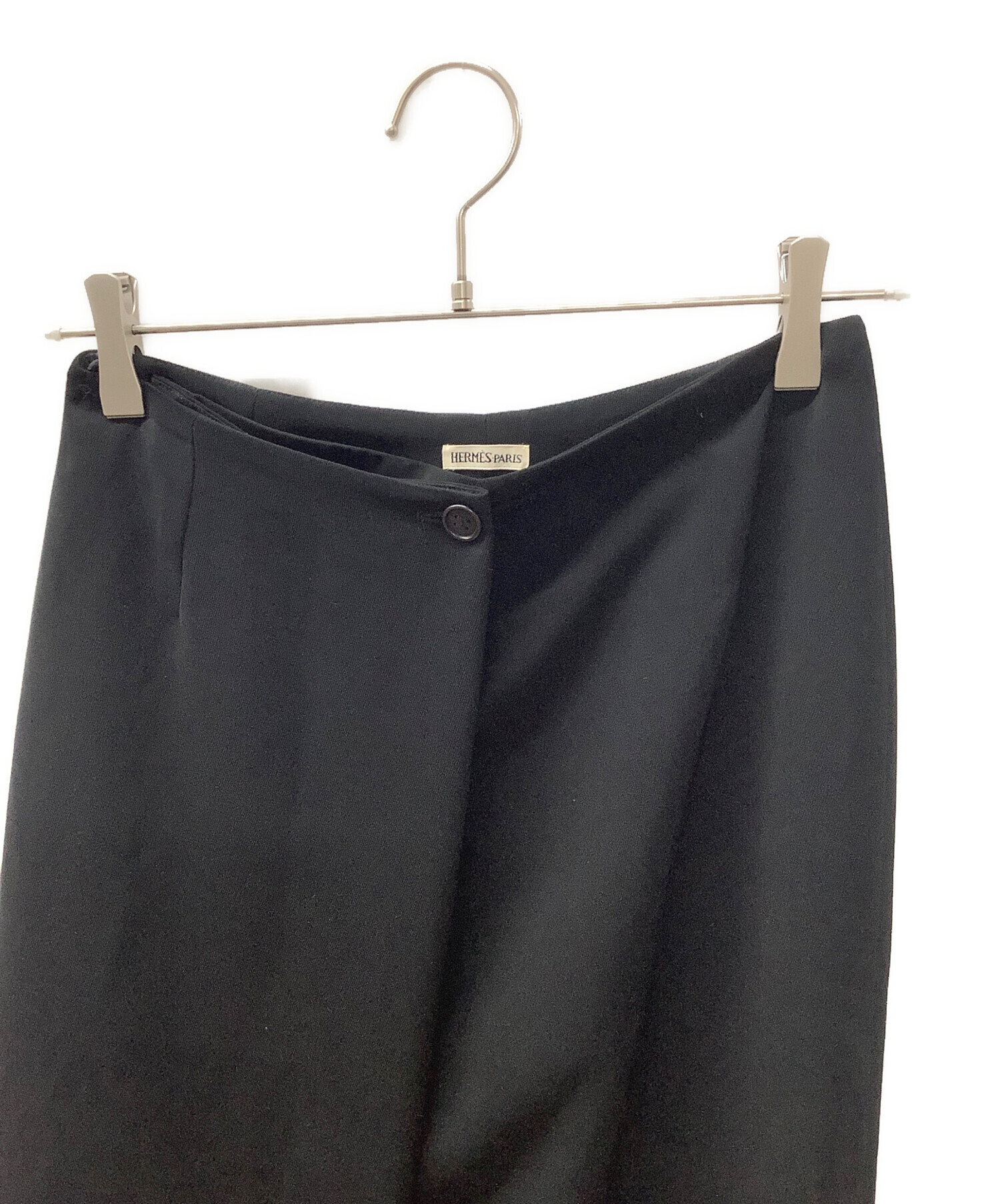 中古・古着通販】HERMES (エルメス) ロングスカート ブラック 中古・古着通販】HERMES (エルメス) ロングスカート ブラック