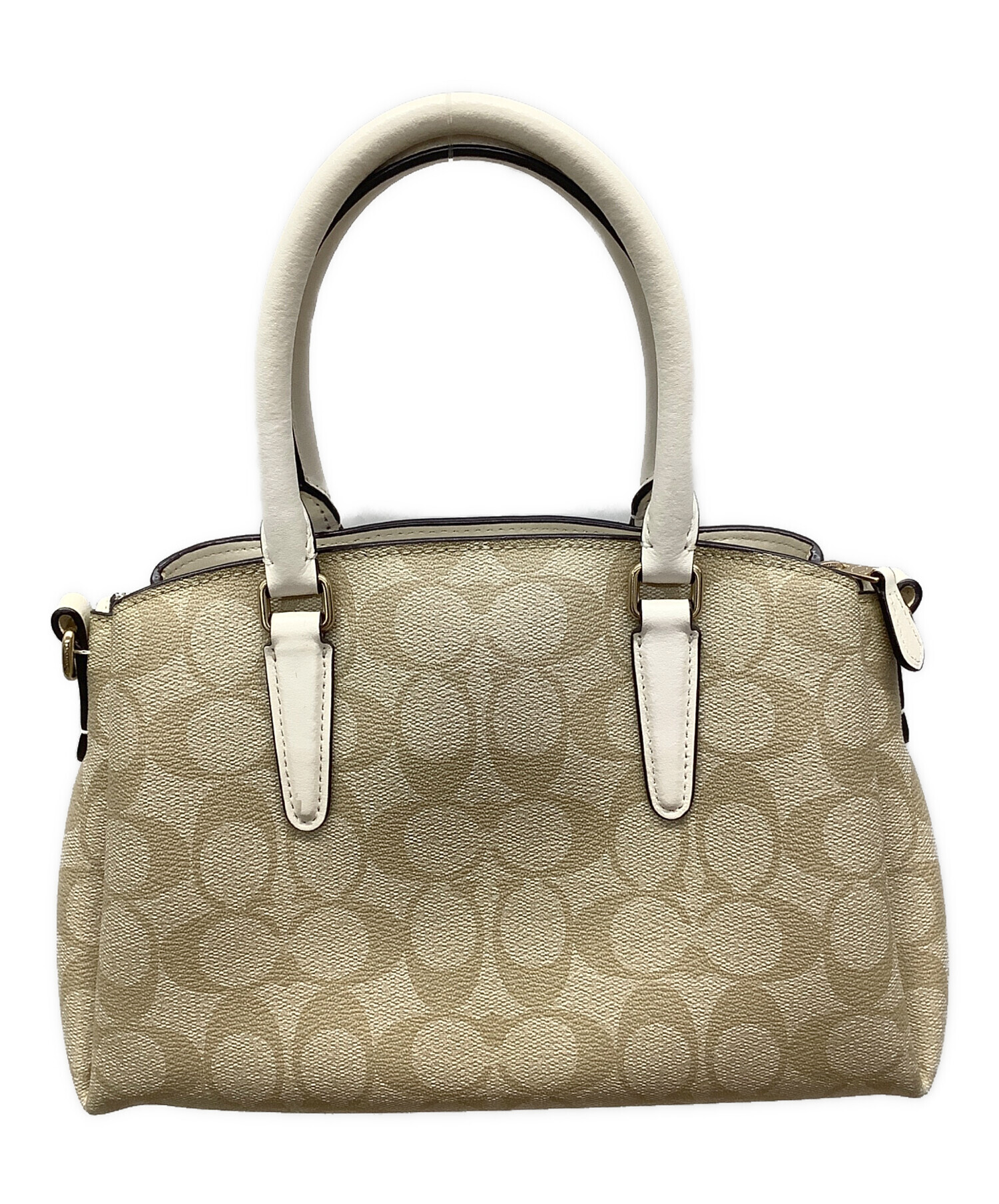 【未使用】COACH ハンドバッグ ショルダーバック 2WAY ベージュ系 COACH コーチ ショルダーバッグ 2WAY ハンドバッグ シグネチャー ミニ