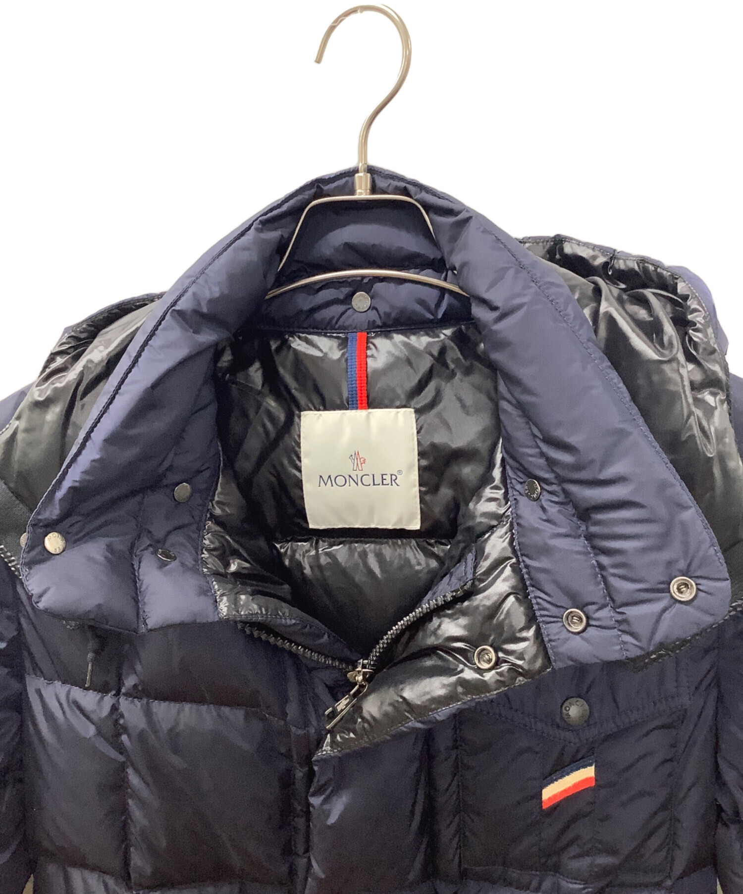 MONCLER ダークネイビー フリルジャケット 【ファスナー不良】の通販
