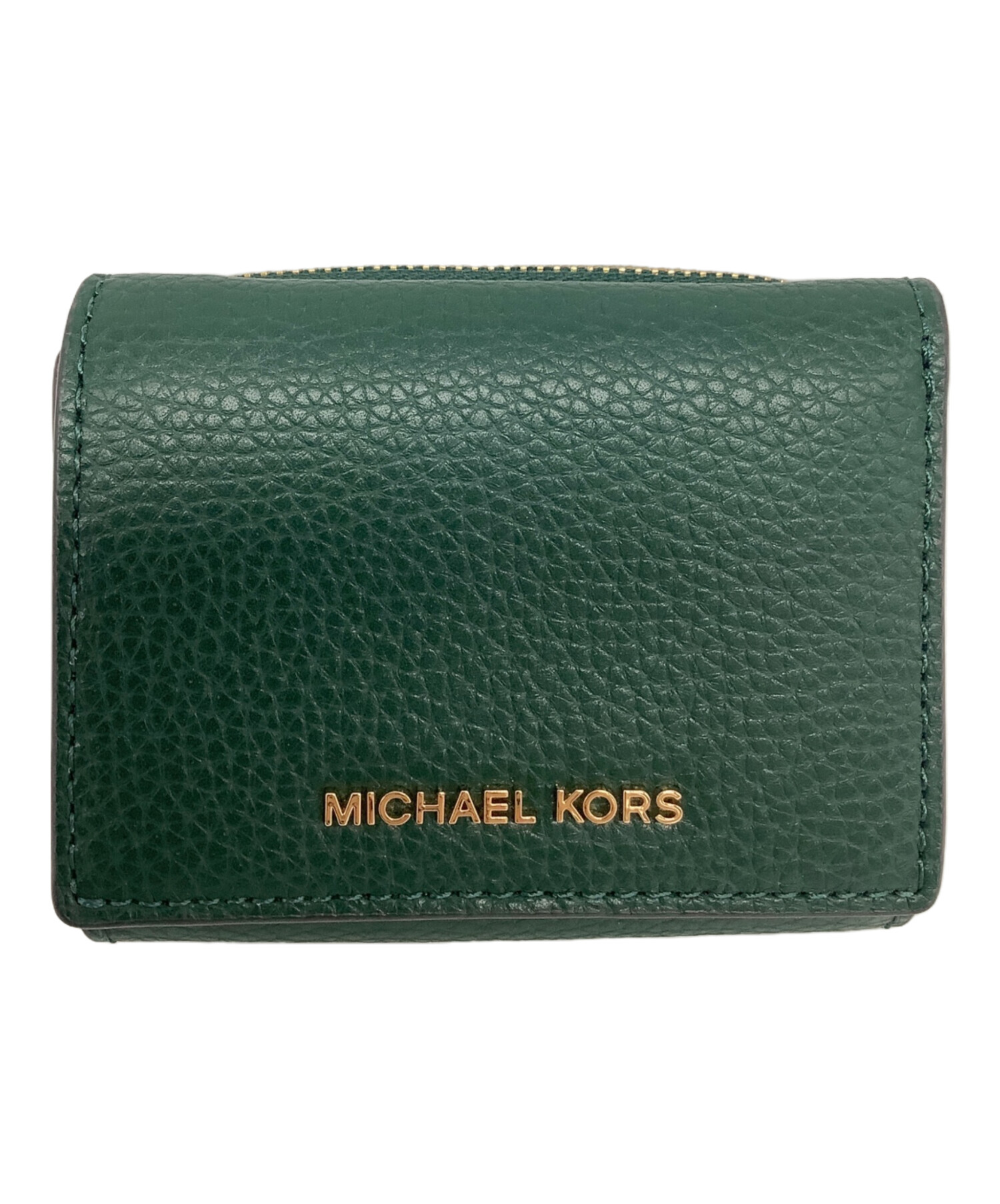 新品 MICHAEL KORS ケース　ダークグリーン　小銭入れ財布 中古・古着通販】MICHAEL KORS (マイケル・コース) 3つ折り財布