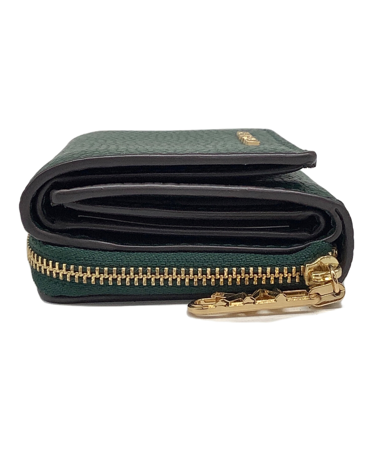 新品 MICHAEL KORS ケース　ダークグリーン　小銭入れ財布 中古・古着通販】MICHAEL KORS (マイケル・コース) 3つ折り財布