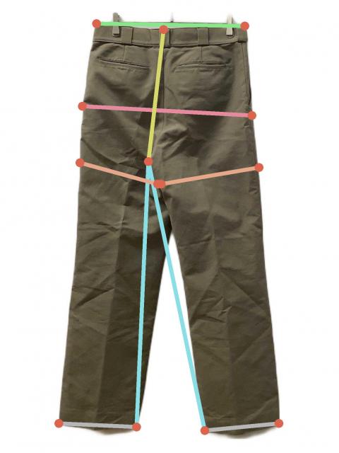 MAGLIANO ライムグリーン スラックス バックポケット付き 中古・古着通販】MAGLIANO (マリアーノ) スラックス カーキ サイズ:M