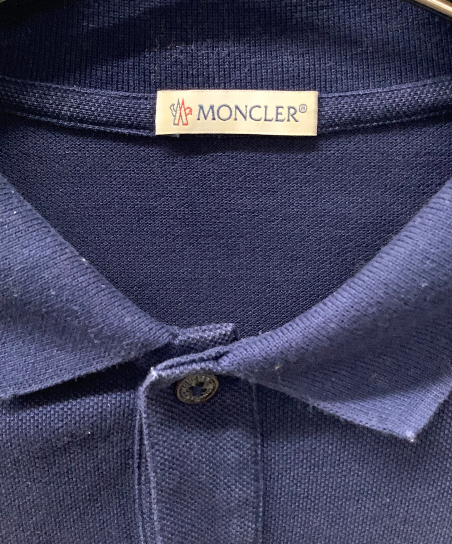 中古・古着通販】MONCLER (モンクレール) ポロシャツ ネイビー サイズ