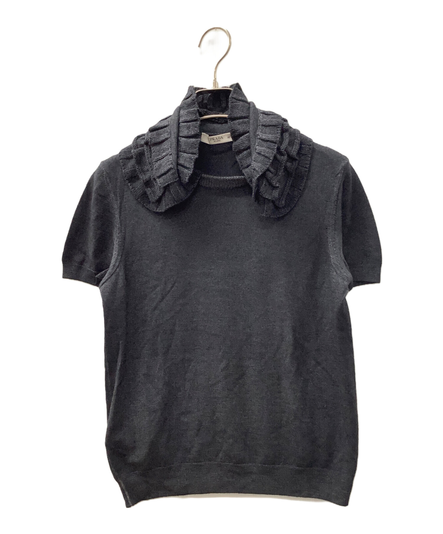 中古・古着通販】PRADA (プラダ) 薄手ニット グレー サイズ:42