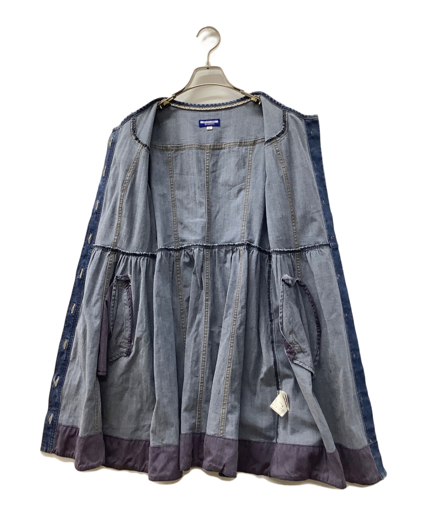 中古・古着通販】BURBERRY (バーバリー) 長袖ワンピース ブルー サイズ