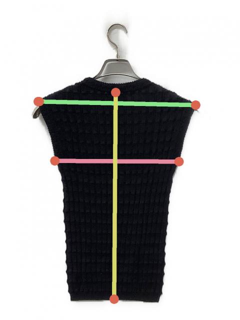 シャネルノースリーブ 中古・古着通販】CHANEL (シャネル) ノースリーブニット ブラック