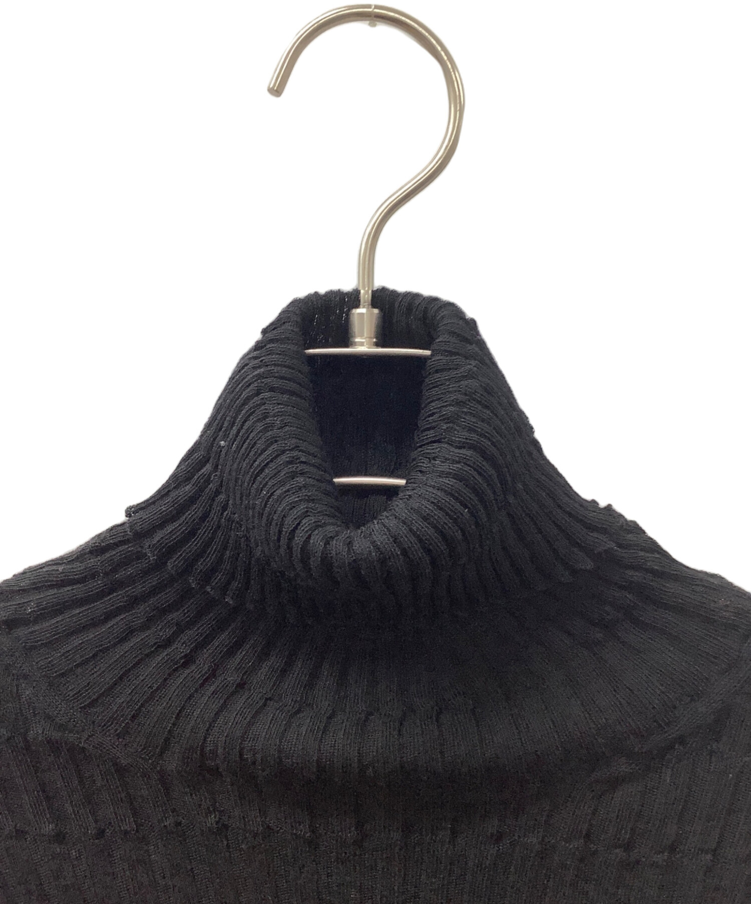 ク*ラ様 シャネル　CHANEL 薄手セーター　黒　ブラック 中古・古着通販】CHANEL (シャネル) 薄手ニット ブラック サイズ:38