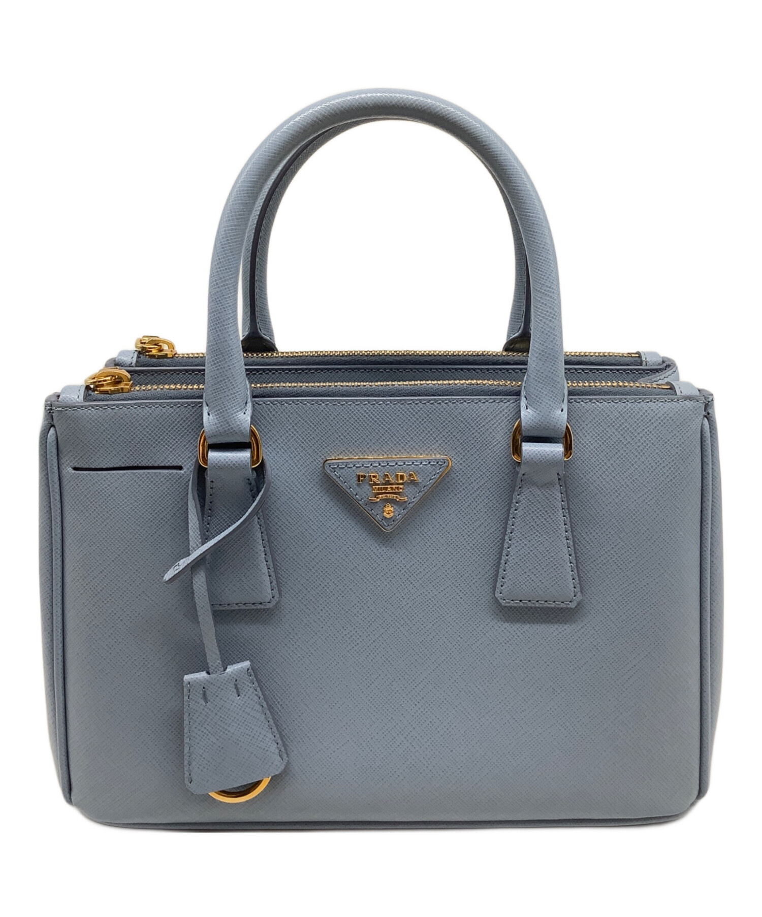 プラダ2wayバッグ 中古・古着通販】PRADA (プラダ) 2WAYバッグ ブルー｜ブランド・古着