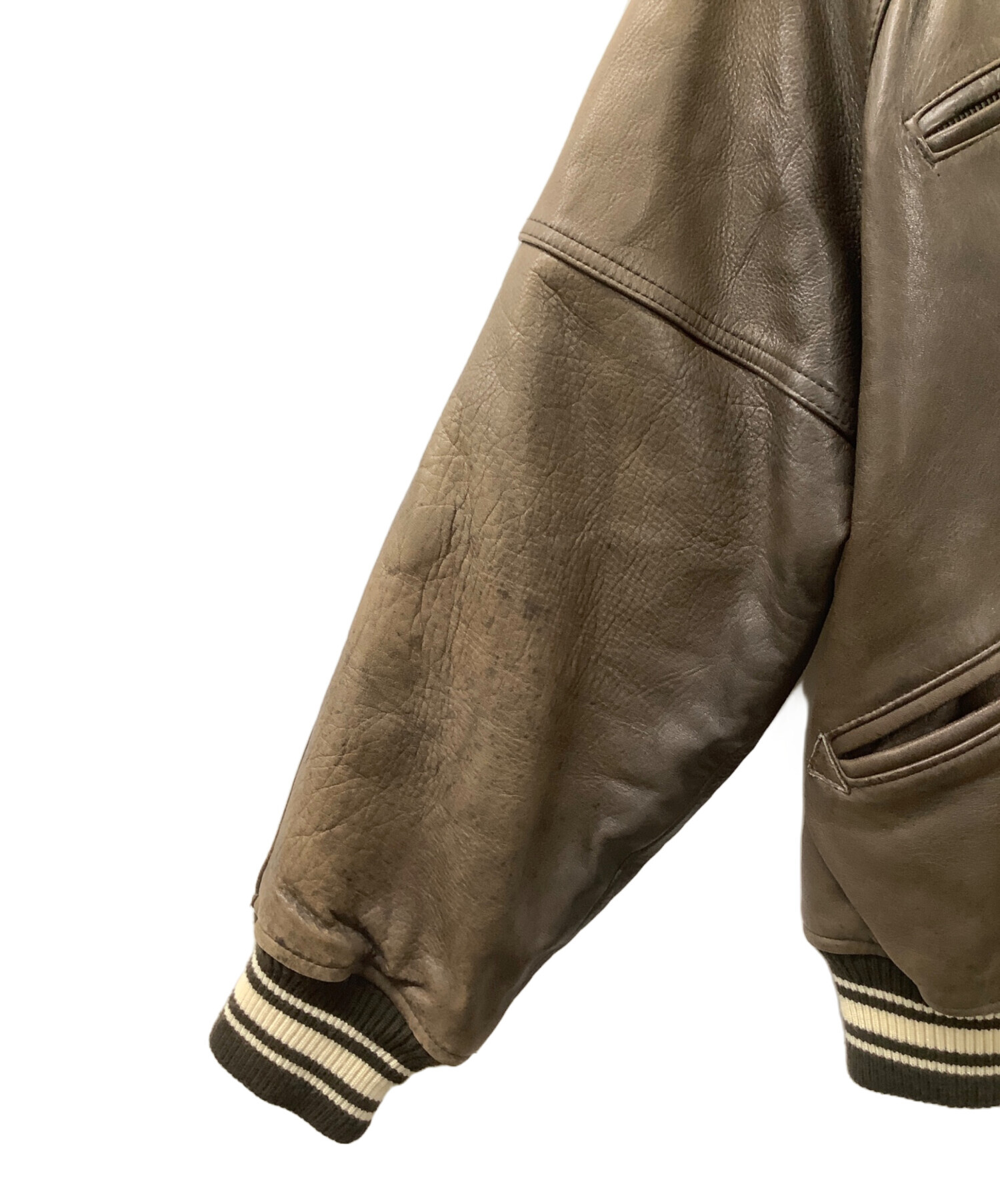 中古・古着通販】AVIREX (アヴィレックス) レザージャケット ブラウン