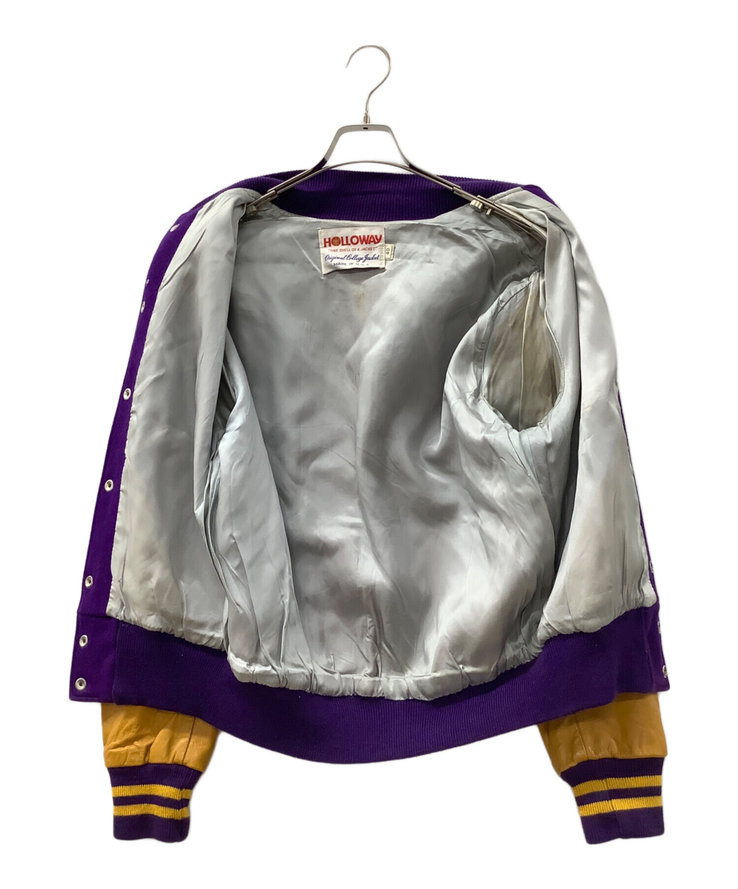 中古・古着通販】Holloway (ホロウェイ) スタジャン パープル×イエロー