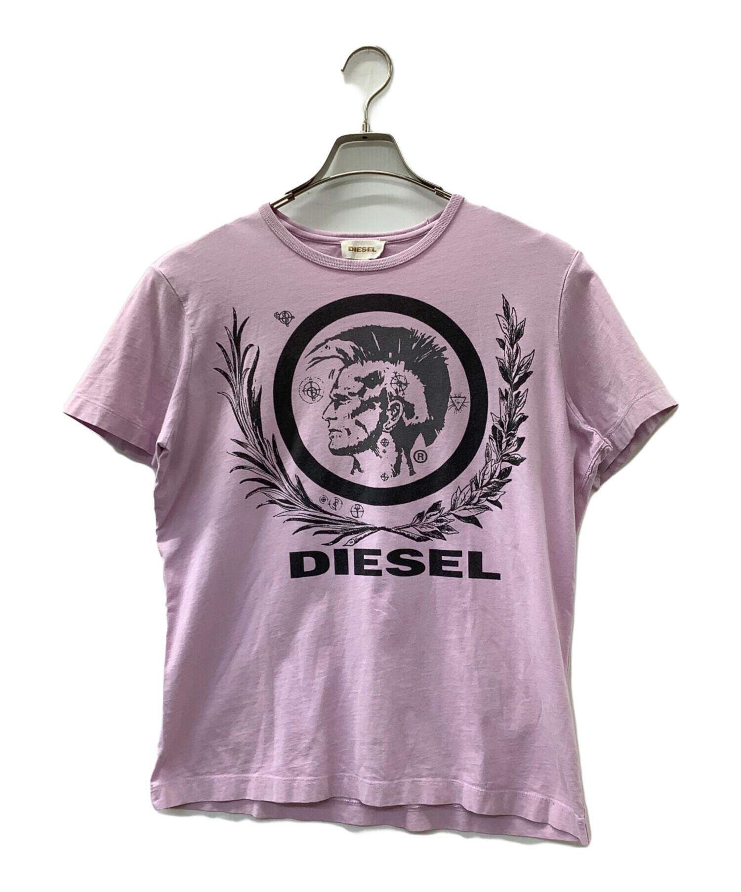 中古・古着通販】DIESEL (ディーゼル) 半袖Tシャツ ピンク サイズ:L 