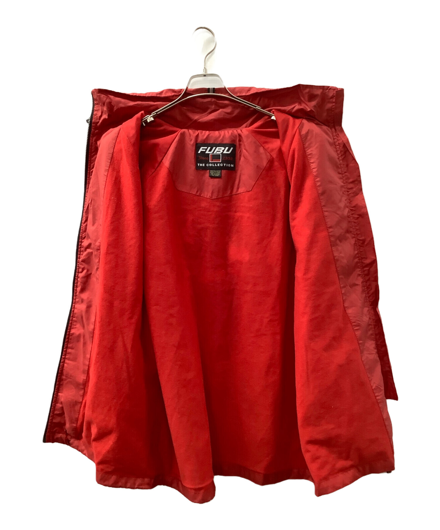 中古・古着通販】FUBU (フブ) ナイロンジャケット レッド×ブラック