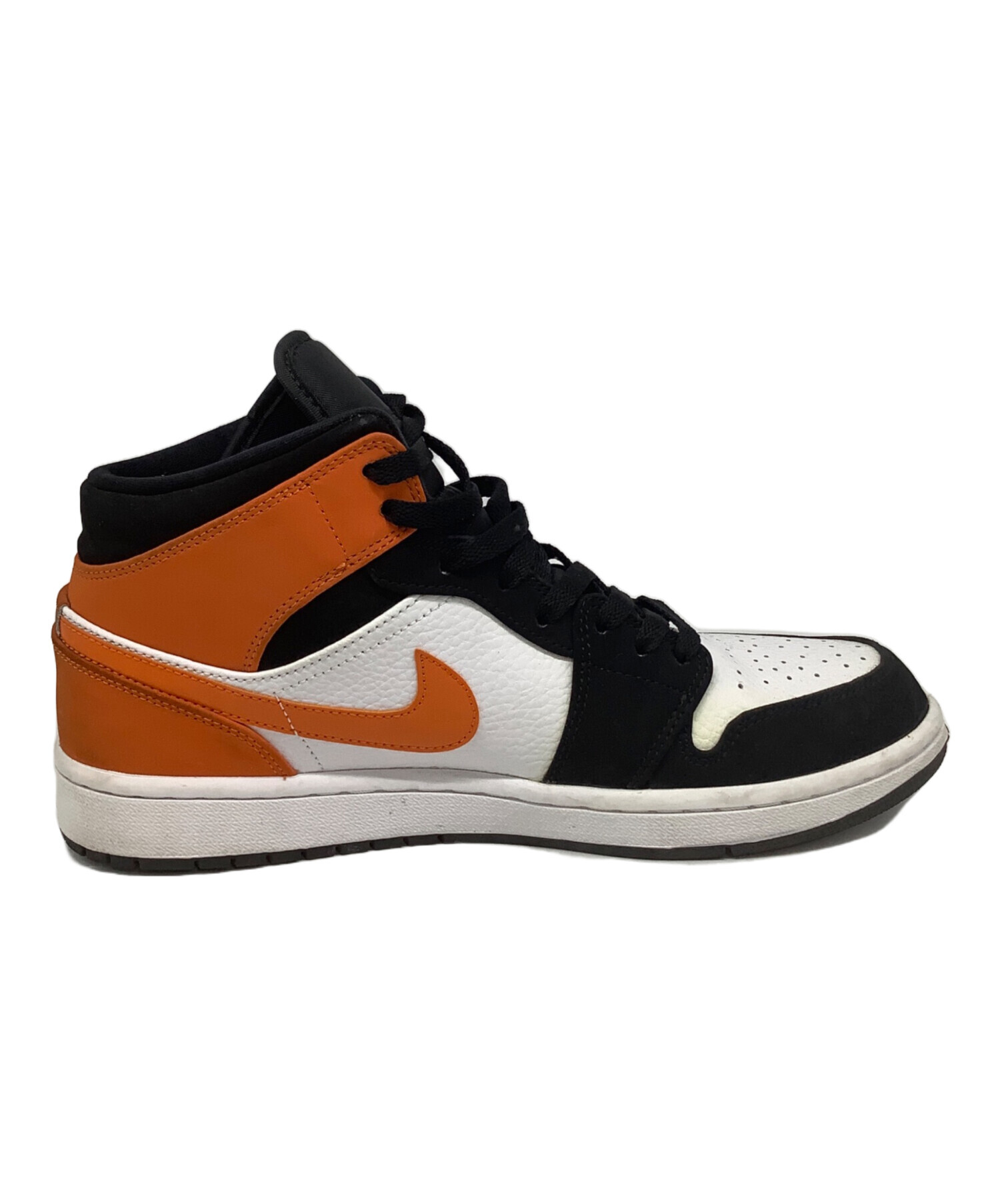 中古・古着通販】NIKE (ナイキ) AIR JORDAN1 MID（エアジョーダン1 エアジョーダン1 ハイカット オレンジ/ブラック (サイズ8.5)