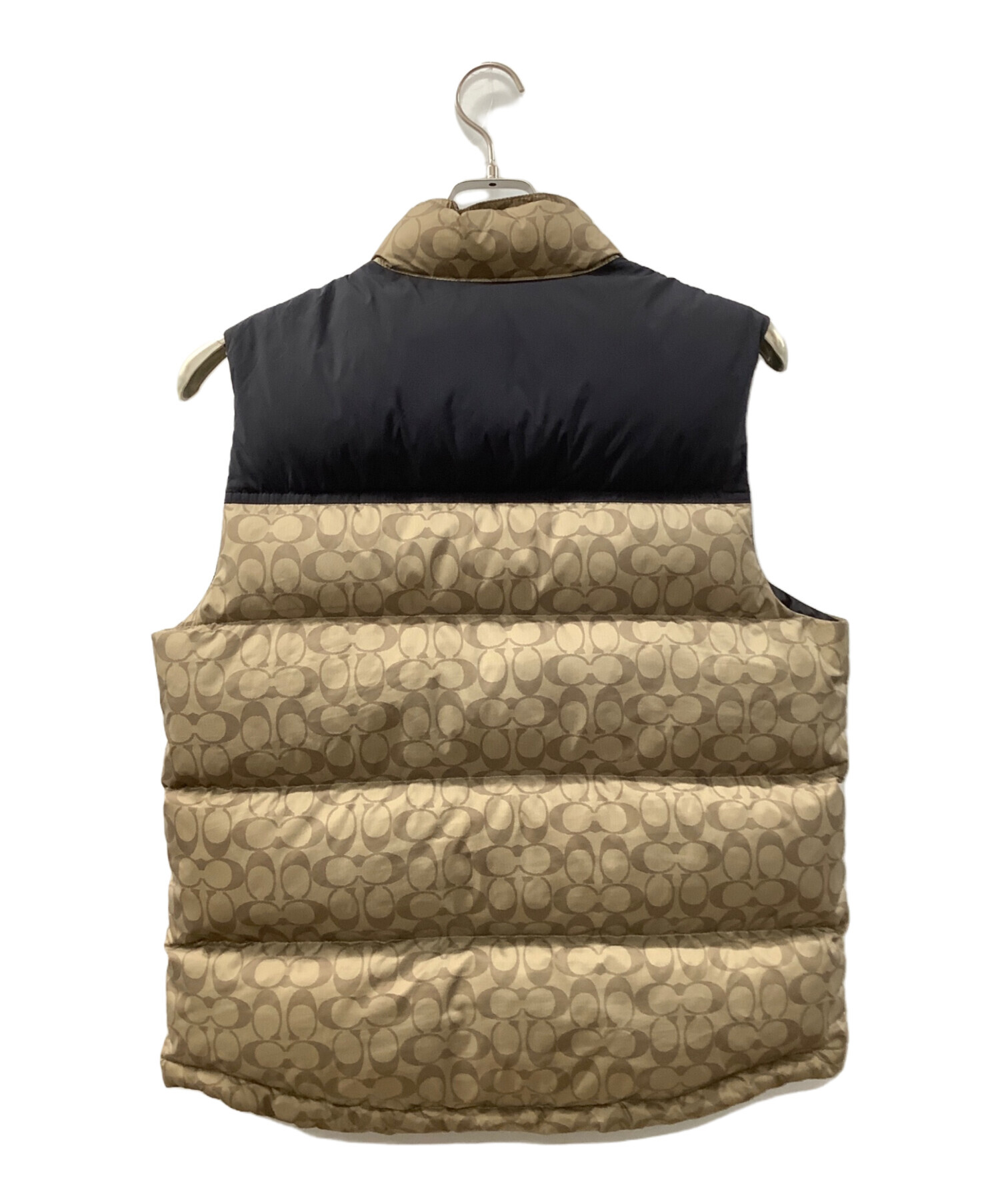 中古・古着通販】COACH (コーチ) ダウンベスト ベージュ×ブラック