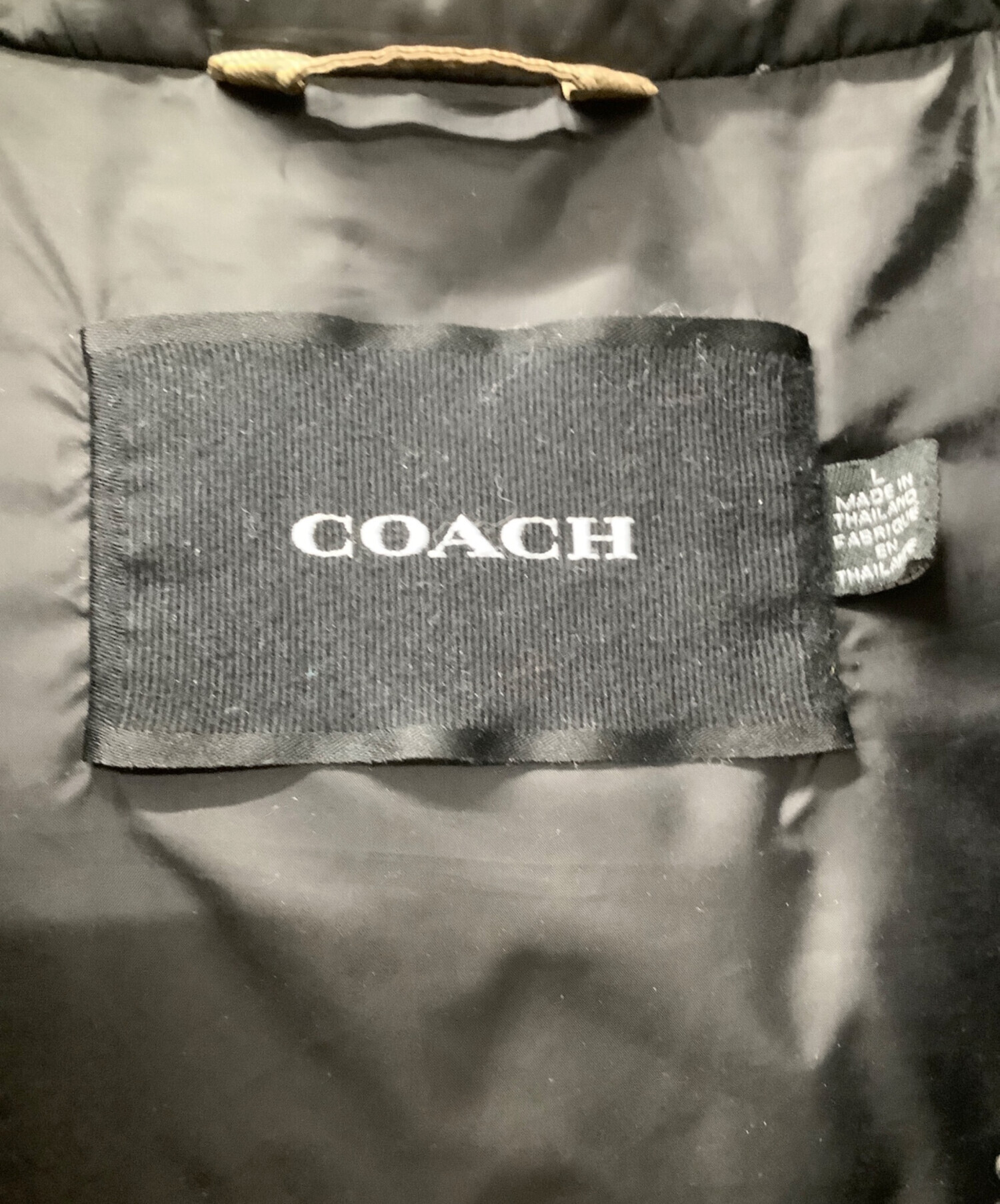 中古・古着通販】COACH (コーチ) ダウンベスト ベージュ×ブラック