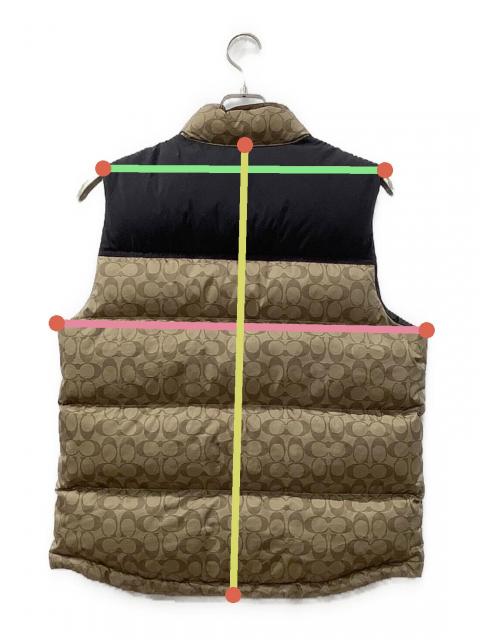 中古・古着通販】COACH (コーチ) ダウンベスト ベージュ×ブラック
