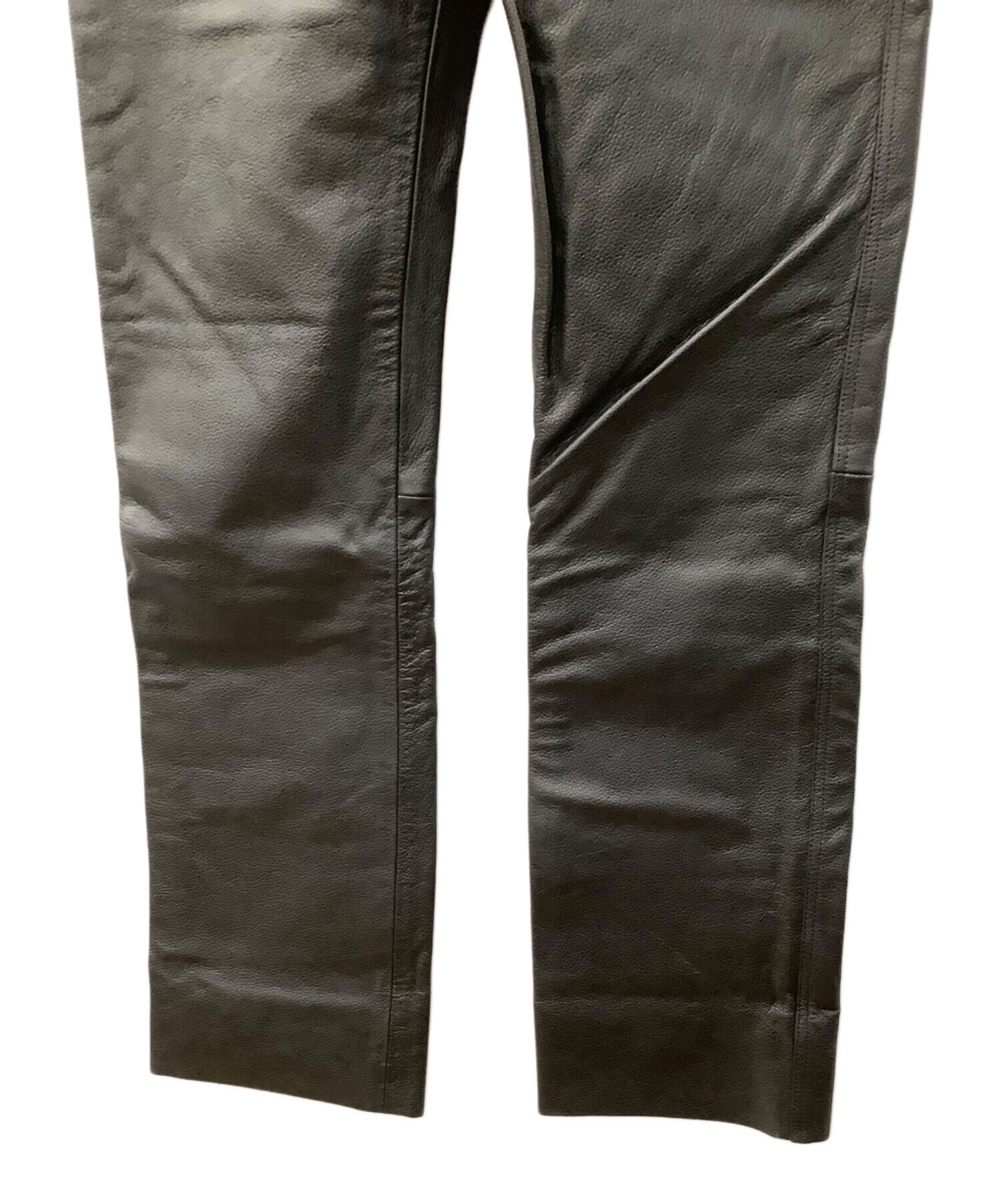 中古・古着通販】SPOON (スプーン) レザーパンツ ブラック サイズ:34
