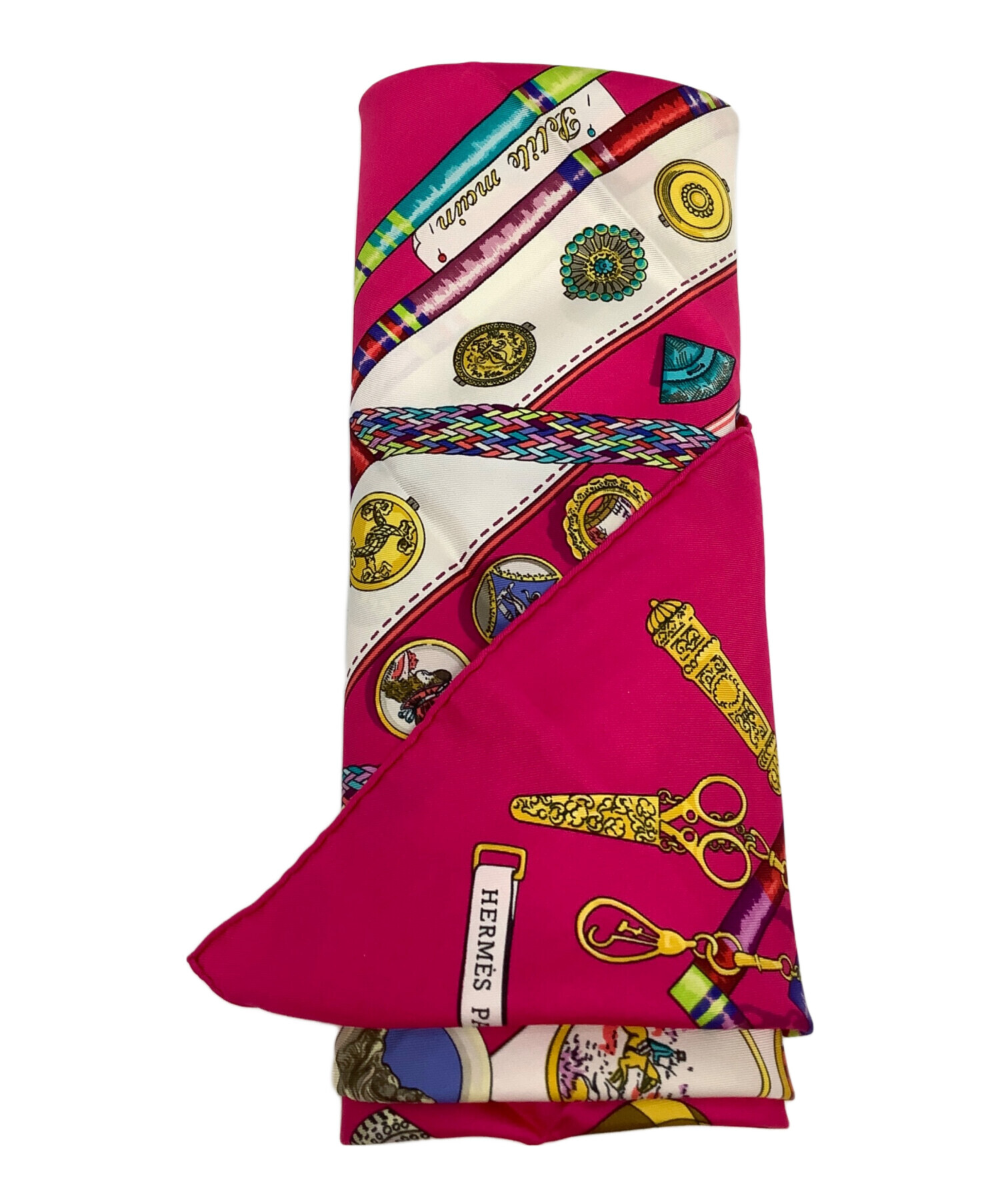 ☘️展示品 新品未使用☘️ HERMES　地中海の貴重な生命 カレ90 ピンク ☘️展示品 新品未使用☘️ HERMES 地中海の貴重な生命 カレ90 ピンク