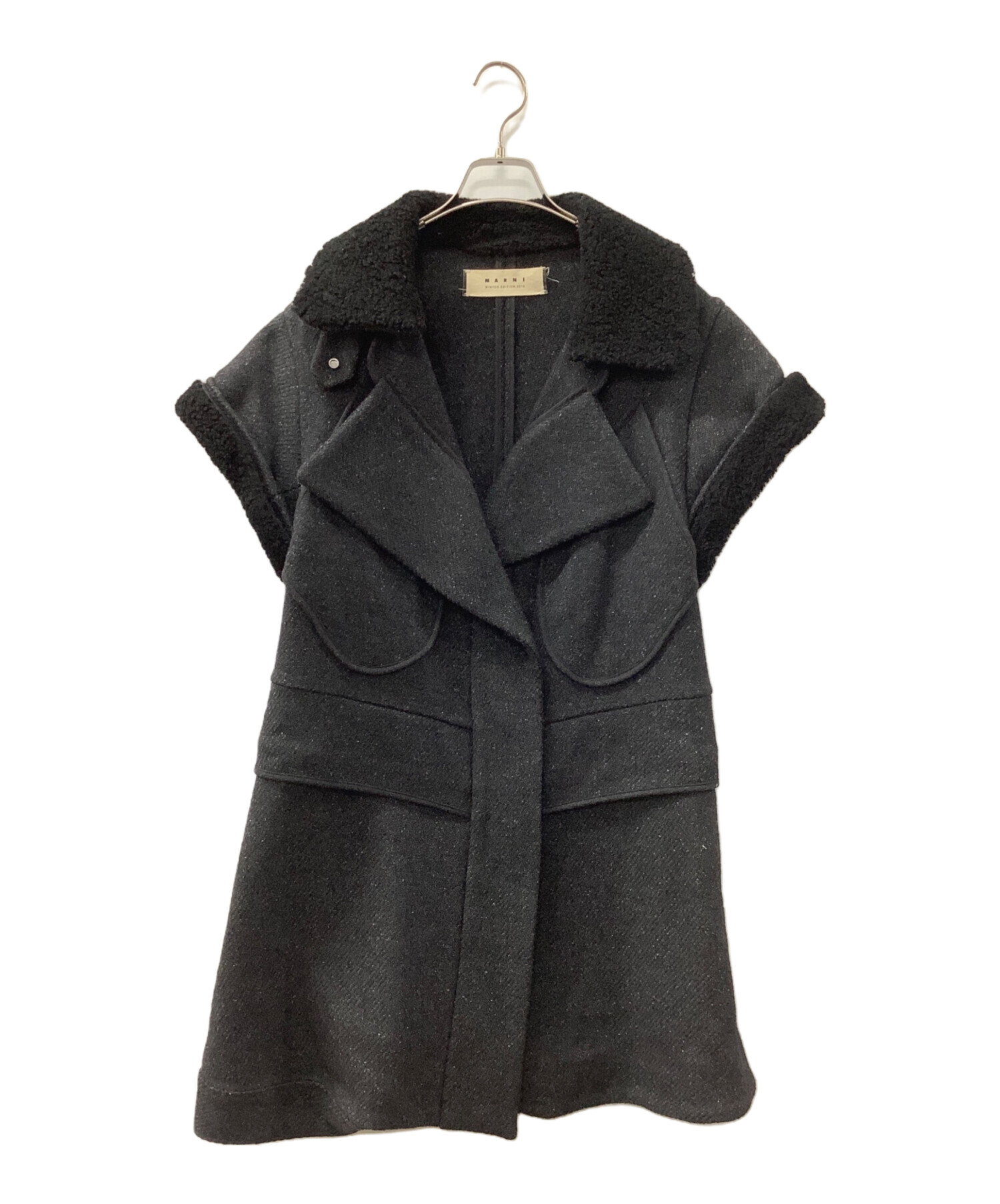 お年玉セール！　MARNI マルニ フォックス ファー コート 38 中古・古着通販】MARNI (マルニ) 襟ボアコート グレー サイズ:38