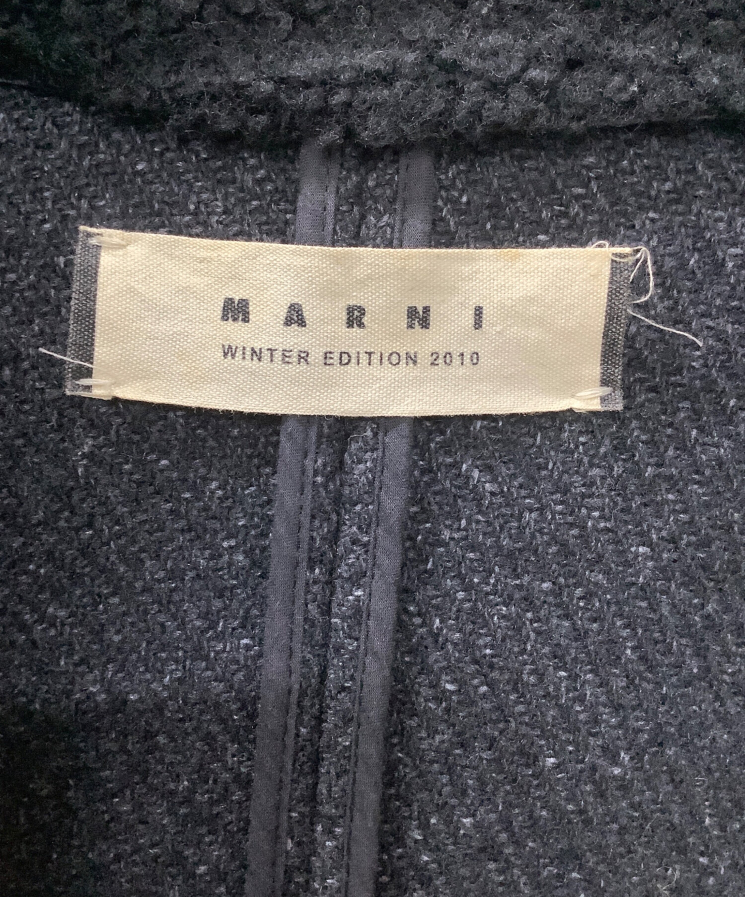 中古・古着通販】MARNI (マルニ) 襟ボアコート グレー サイズ:38
