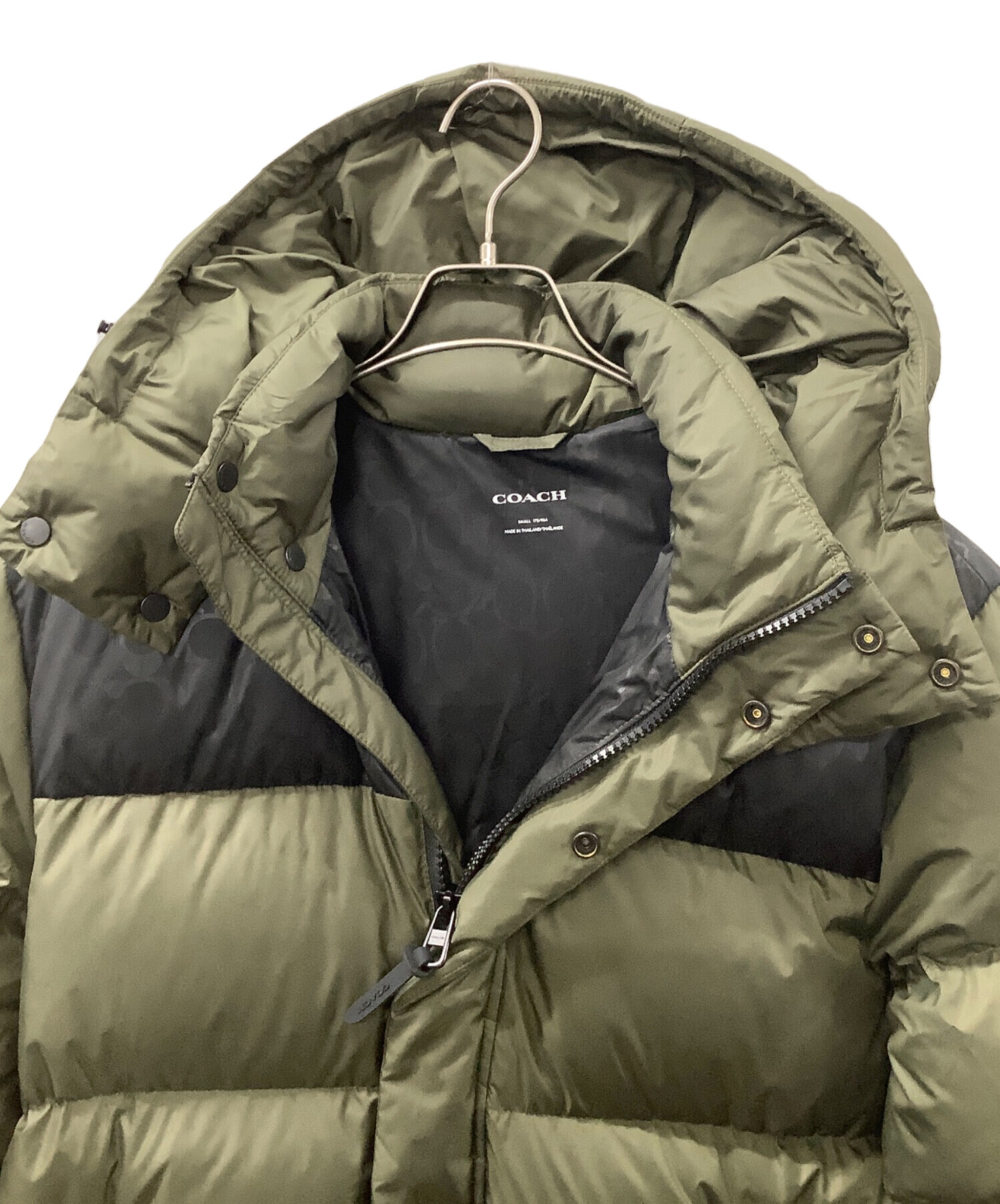 中古・古着通販】COACH (コーチ) ロングパッファージャケット オリーブ 
