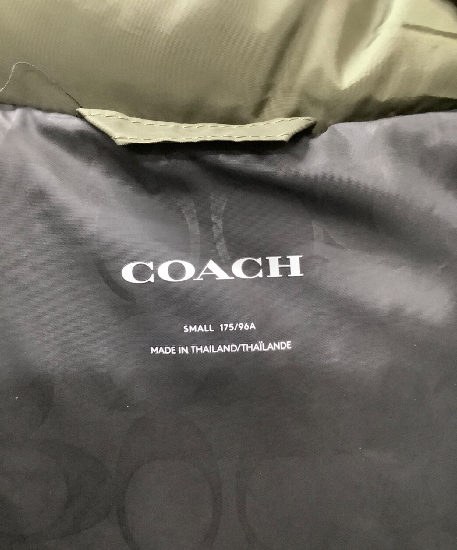 中古・古着通販】COACH (コーチ) ロングパッファージャケット オリーブ 