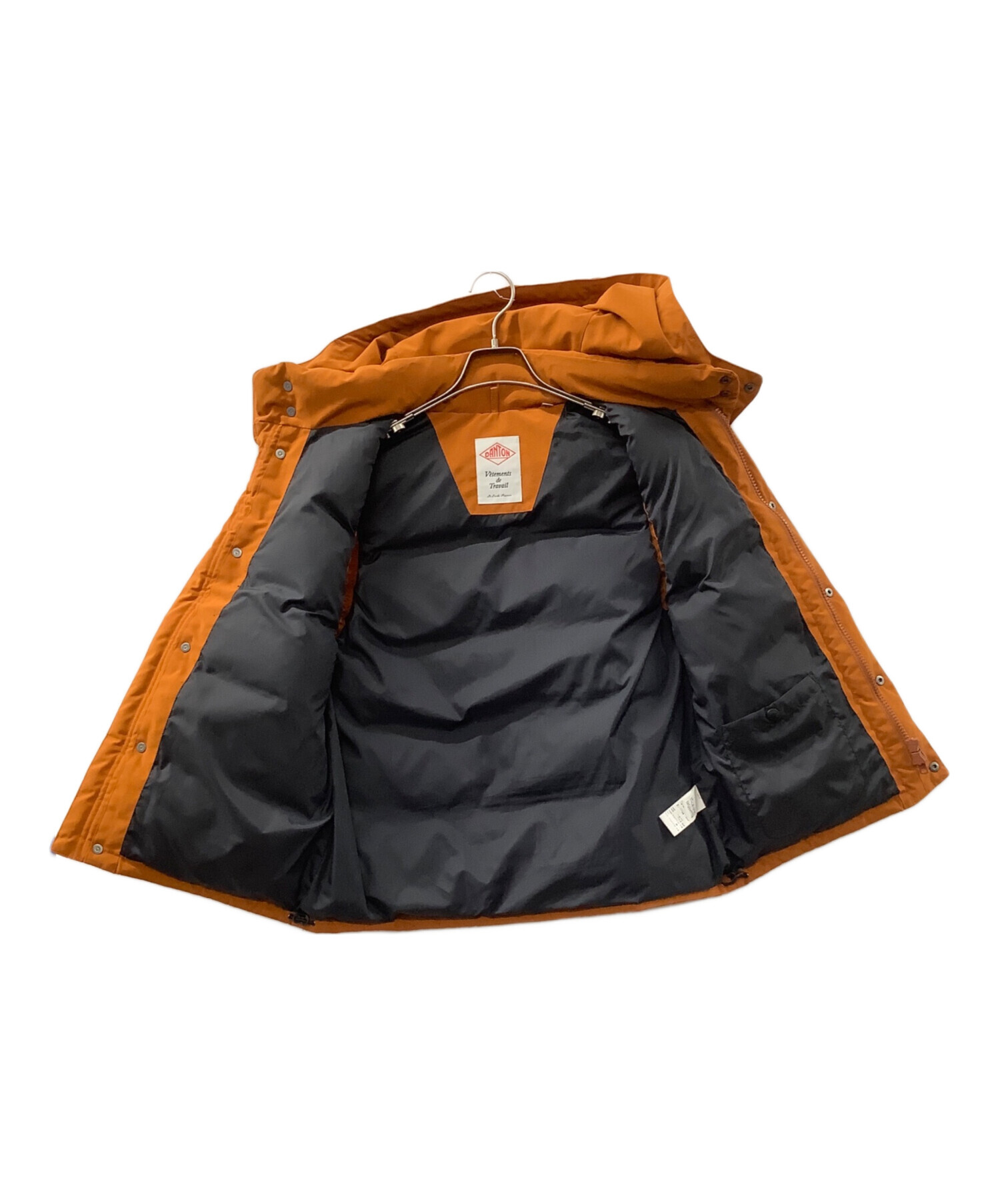 中古・古着通販】DANTON (ダントン) フード付きダウンベスト オレンジ