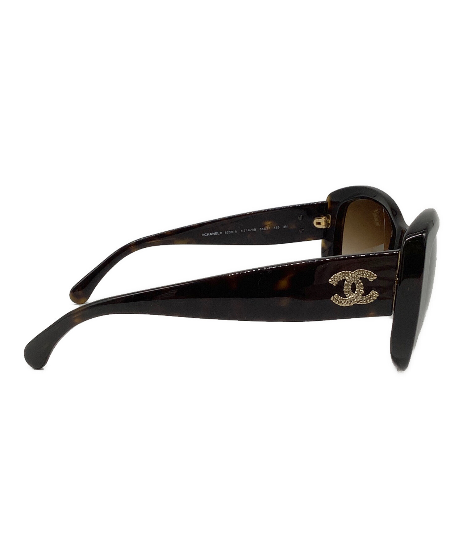 中古・古着通販】CHANEL (シャネル) サングラス ブラウン サイズ:55