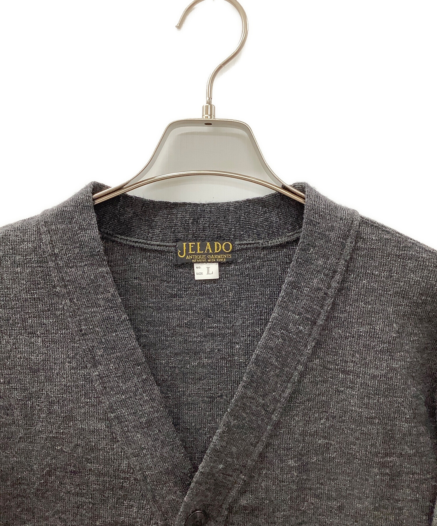 中古・古着通販】JELADO (ジェラード) 薄手カーディガン グレー サイズ