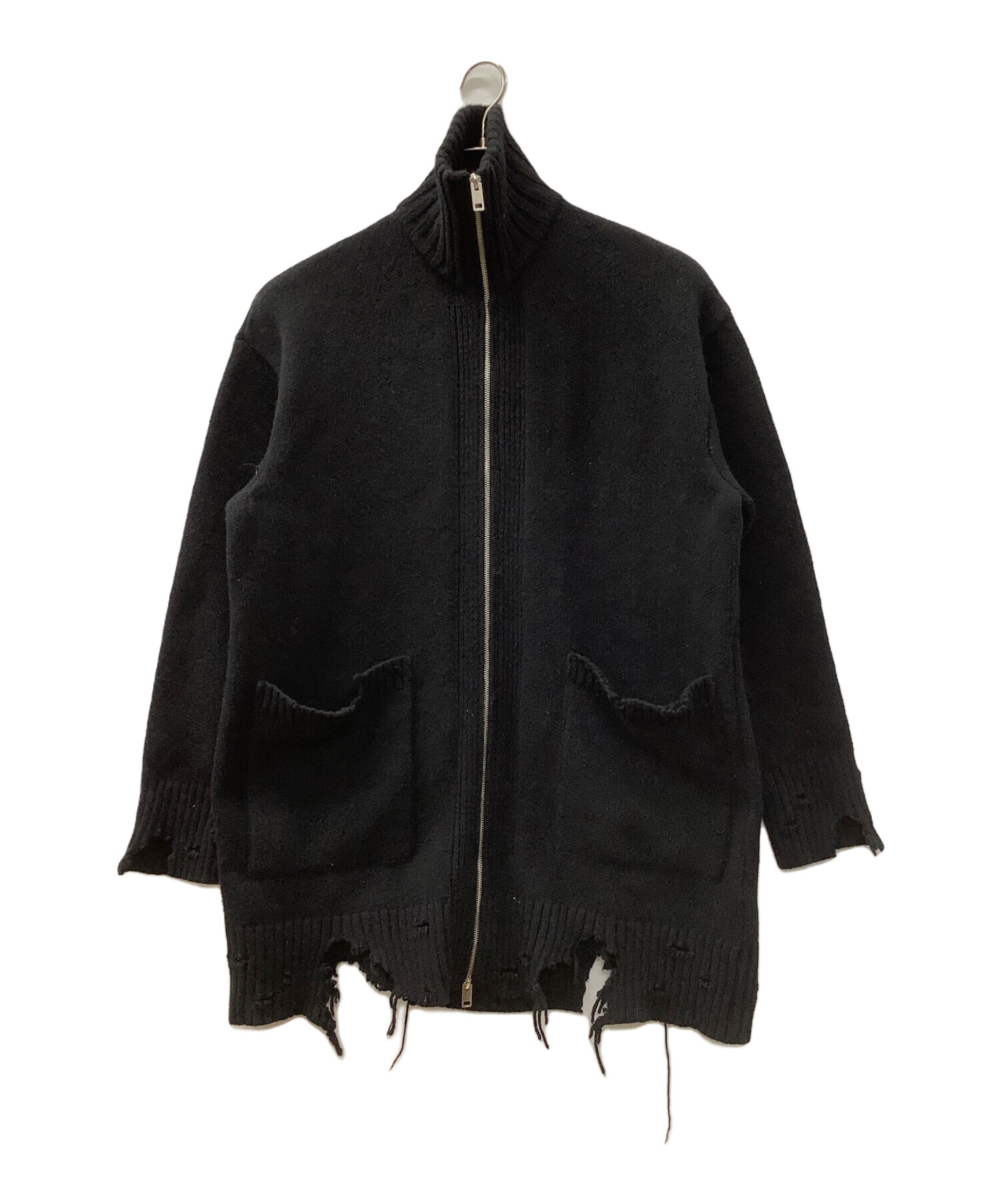 中古・古着通販】DIESEL (ディーゼル) 厚手カーディガン ブラック