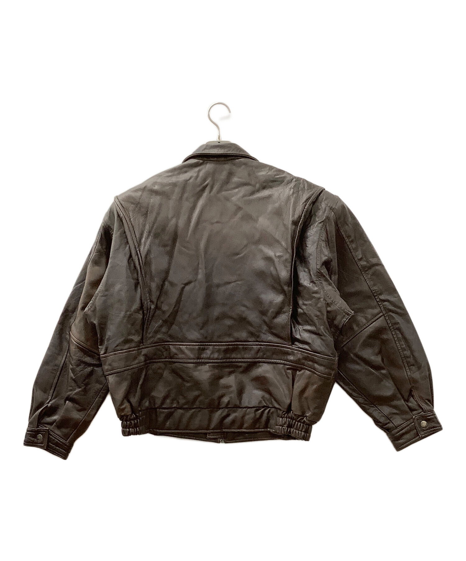 中古・古着通販】AKASO (アカソ) A-2レザージャケット ブラウン サイズ