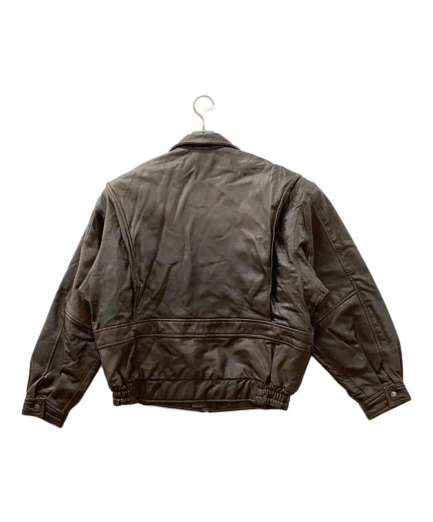 中古・古着通販】AKASO (アカソ) A-2レザージャケット ブラウン サイズ
