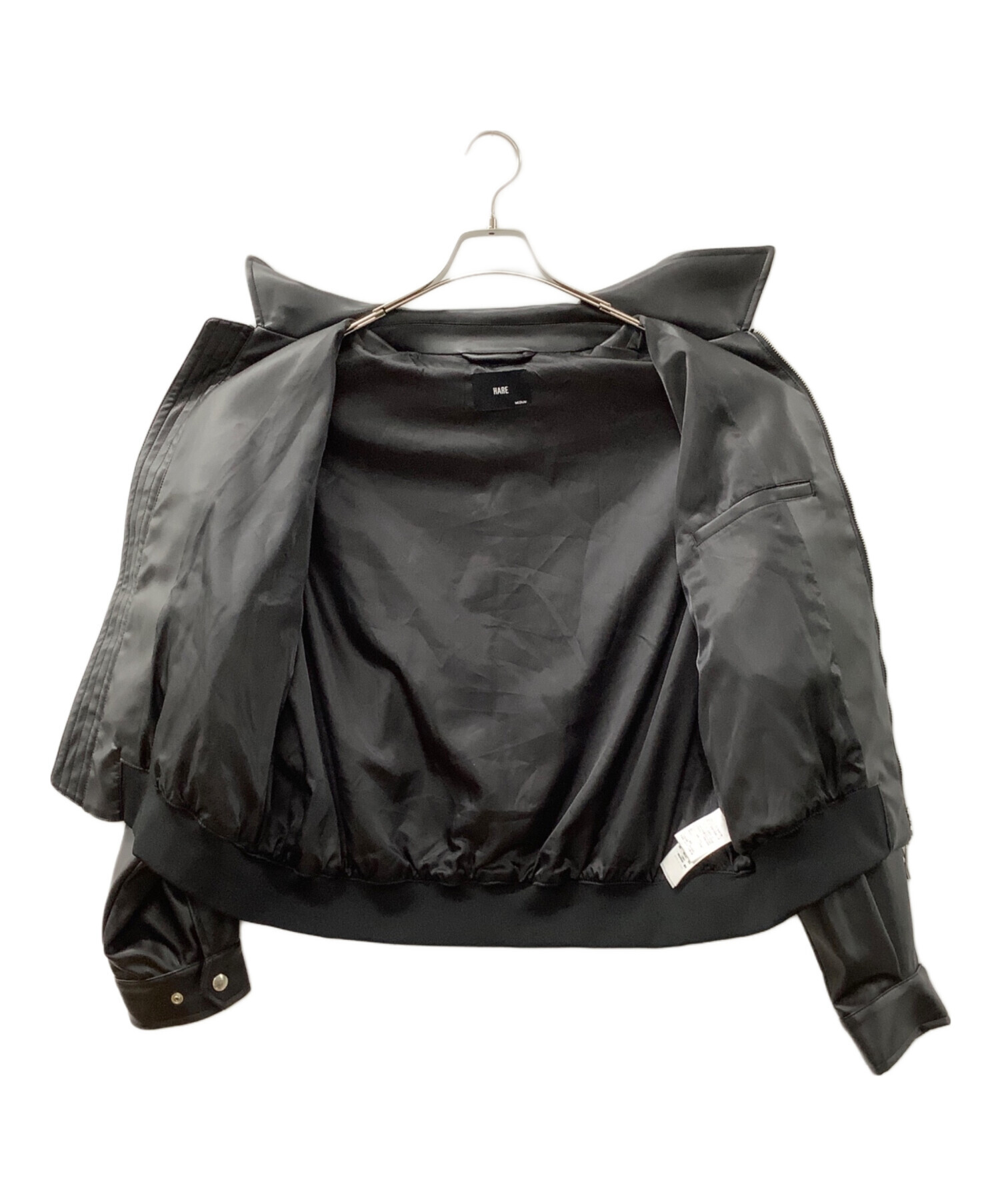 中古・古着通販】HARE (ハレ) フェイクレザージャケット ブラック