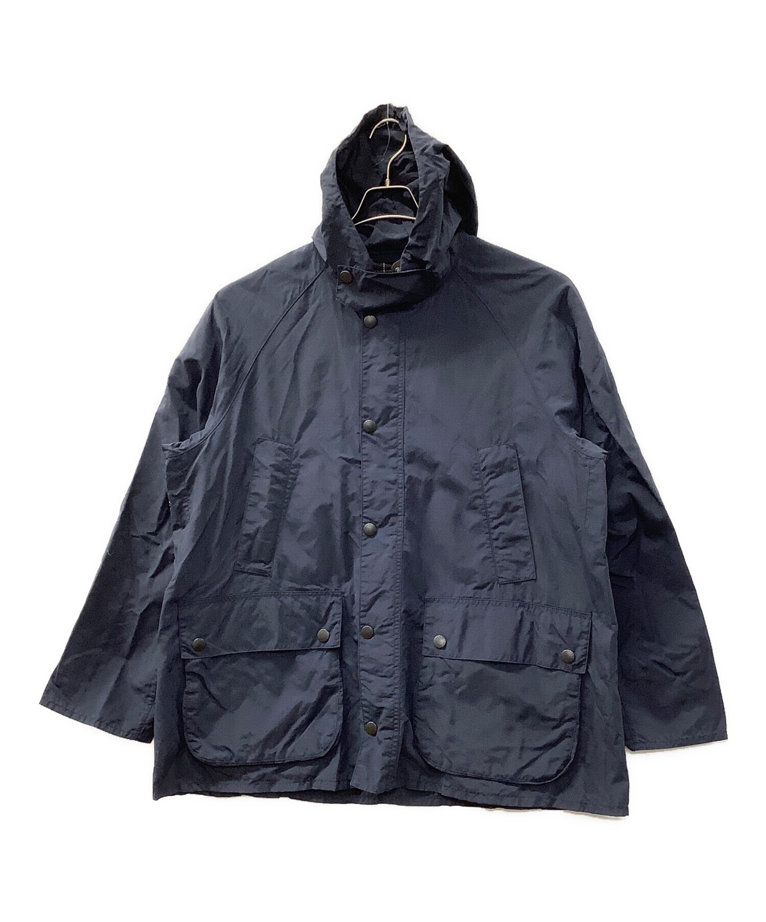 Barbour オーバーサイズビデイルナイロンブルゾン size:42 中古・古着通販】Barbour (バブアー) ｵｰﾊﾞｰｻｲｽﾞﾌｰﾄﾞﾋﾞﾃﾞｲﾙ ネイビー