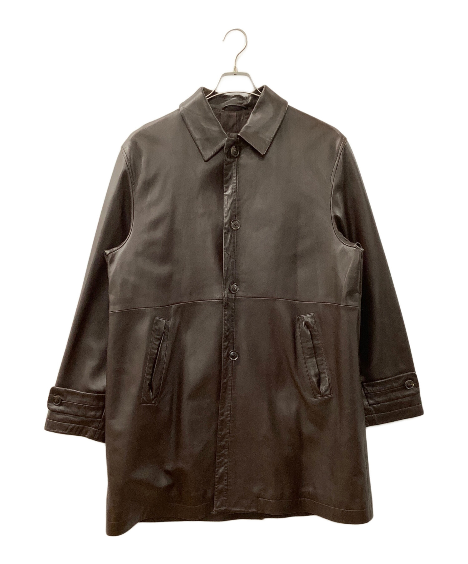 中古・古着通販】JOSEPH ABBOUD (ジョセフアブード) ラムレザーコート
