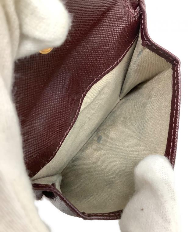 中古・古着通販】MARNI (マルニ) 2つ折り財布 ネイビー×ボルドー