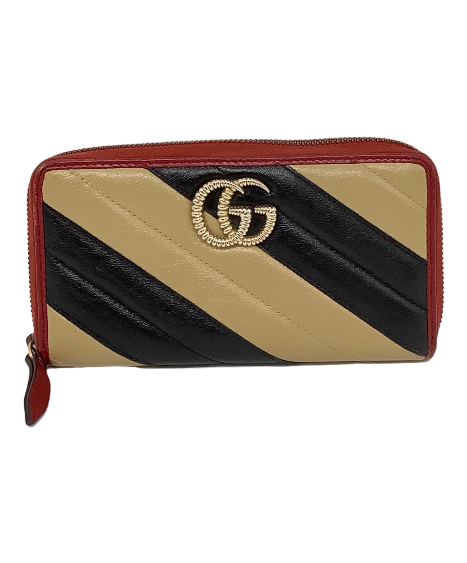 中古・古着通販】GUCCI (グッチ) GGマーモント 長財布 ベージュ